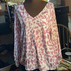 No tag.NEW Leopard print, long sleeve blouse SZ 2X